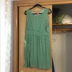 Green patterned sun dress